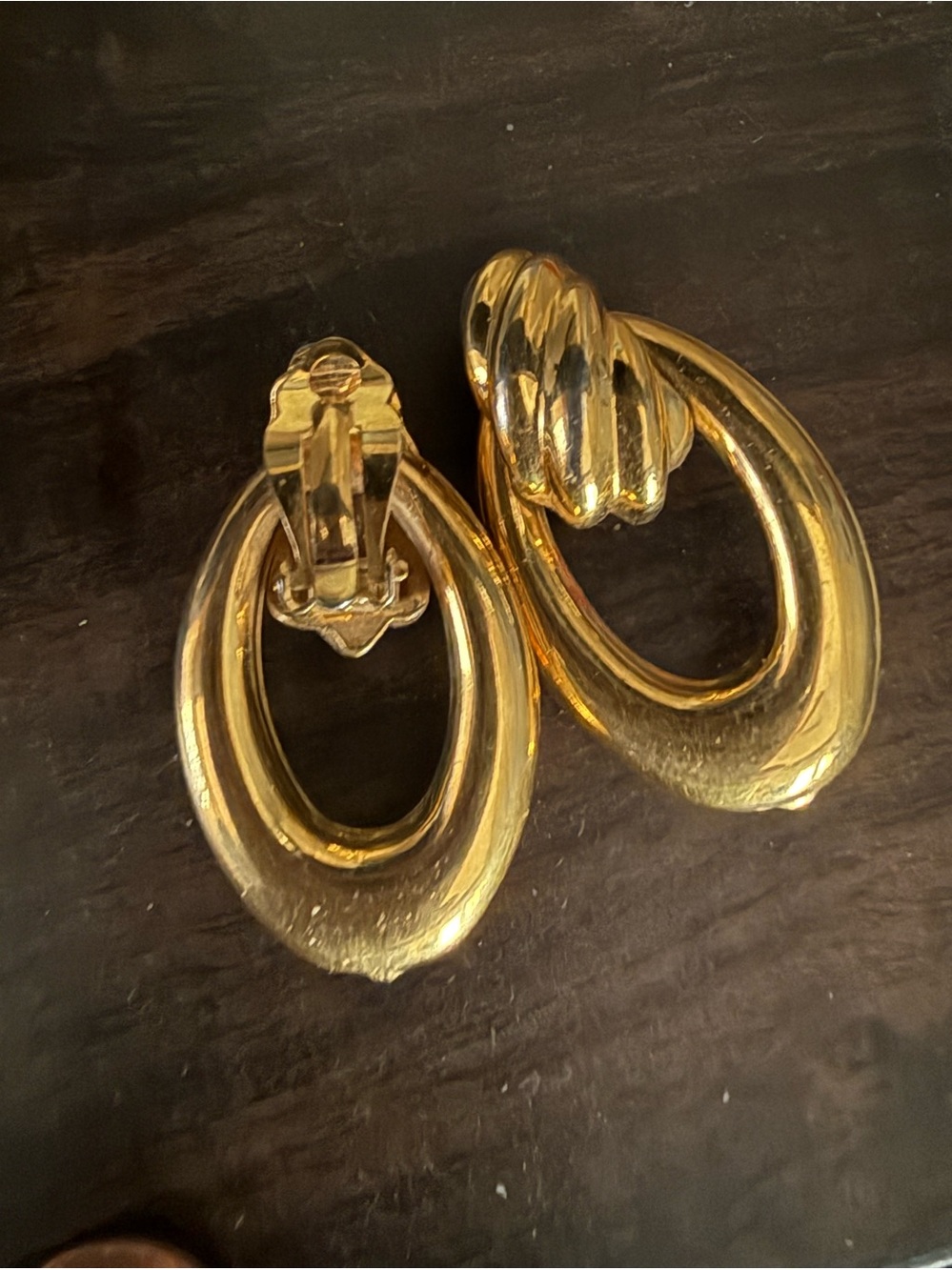 Gold-Tone Loop Clip-On Earrings - Elegant Women's Jewelry
